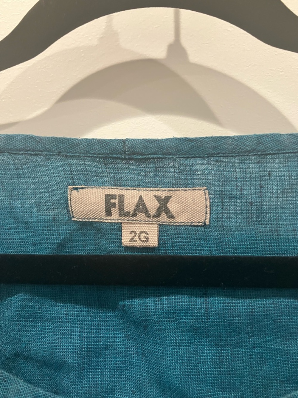 Flax Teal 100% Linen Top